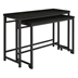 Hawes 18"W x 55"L 4-Piece Multipurpose Counter Height Table Set - Black