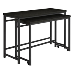 Hawes 18"W x 55"L 4-Piece Multipurpose Counter Height Table Set - Black 