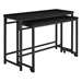 Hawes 18"W x 55"L 4-Piece Multipurpose Counter Height Table Set - Black - COA1778