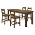 Coleman 5-Piece Counter Height Dining Set - Rustic Golden - Brown