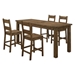 Coleman 5-Piece Counter Height Dining Set - Rustic Golden - Brown - COA1846