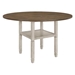 Sarasota 42"W x 42"L Extension Counter Dining Table Rustic Cream - Nutmeg Finish Legs - COA1886