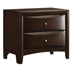 Phoenix 2-Drawer Nightstand Cappuccino