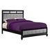 Barzini Wood California King Panel Bed - Black