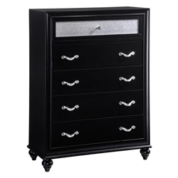 Barzini 5-Drawer Bedroom Chest - Black 