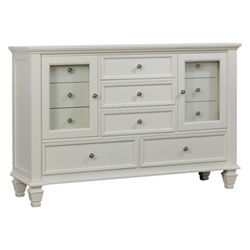 Sandy Beach 11-Drawer Dresser - Cream White 