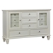 Sandy Beach 11-Drawer Dresser - Cream White - COA2006