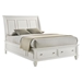 Sandy Beach California King Bed Storage Panel - Cream White - COA2011