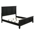 Sandy Beach Wood Queen Panel Bed - Black