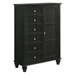 Sandy Beach 8-Drawer Door Chest - Black - COA2020