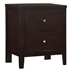 Carlton 2-Drawer Nightstand Cappuccino