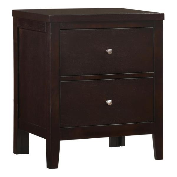 Carlton 2-Drawer Nightstand Cappuccino 