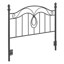 Evan Metal Queen or Full Open Frame Headboard - Dark - Grey 