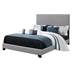 Boyd Upholstered Full Panel Bed - Grey - Black Finish Legs