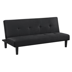 Stanford Convertible Sofa Bed - Black Fabric - Black Finish Frame 