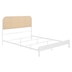 Amherst Full Bed with Radio Weave Rattan Headboard - White