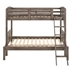 Flynn Wood Twin Over Full Bunk Bed - Weathered - Brown