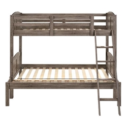 Flynn Wood Twin Over Full Bunk Bed - Weathered - Brown 