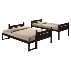 Littleton Wood Twin Over Full Bunk Bed - Espresso - Brown 