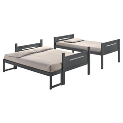 Littleton Wood Twin Over Full Bunk Bed - Grey 