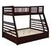 Ashton 2-Drawer Wood Twin Over Full Bunk Bed - Cappuccino