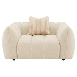 Winchester Boucle Upholstered Chair and a Half - Sand Pebble - Beige 