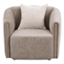 Townsend Chenille Upholstered Rolled Arm Chair - Latte - Brown