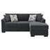 Storey Upholstered Sleeper Sectional Chaise Sofa - Dark - Grey