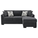 Storey Upholstered Sleeper Sectional Chaise Sofa - Dark - Grey - COA4788