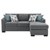 Storey Upholstered Sleeper Sectional Chaise Sofa - Grey