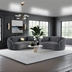 Brookside Velvet Upholstered Sofa Set - Dark Grey - 2-Piece