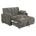 Cotswold Upholstered Convertible Sleeper Sofa Bed - Dark - Grey