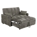 Cotswold Upholstered Convertible Sleeper Sofa Bed - Dark - Grey - COA4898