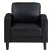 Ruth Upholstered Track Arm Accent Chair - Black - COA4903