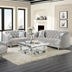 Avonlea Upholstered Sloped Arm Sofa Set - Grey Velvet - 2-Piece