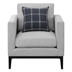 Apperson Upholstered Track Arm Accent Chair - Light - Grey