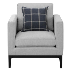 Apperson Upholstered Track Arm Accent Chair - Light - Grey 