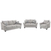 Tomkins Boucle Upholstered Sofa Set - Light Grey - 3-Piece