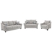 Tomkins Boucle Upholstered Sofa Set - Light Grey - 3-Piece - COA5060