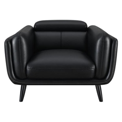 Shania Accent Chair - Black Leatherette 