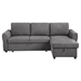 Samantha Upholstered Storage Sleeper Sectional Sofa - Grey - COA5122