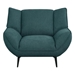 Acton Upholstered Flared Arm Accent Chair - Teal Blue - Black Metal Legs - COA5145