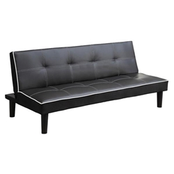 Katrina Upholstered Tufted Convertible Sofa Bed - Black 