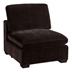 Lakeview Armless Chair - Dark Chocolate Fabric - Dark Chocolate Finish Frame - Brown