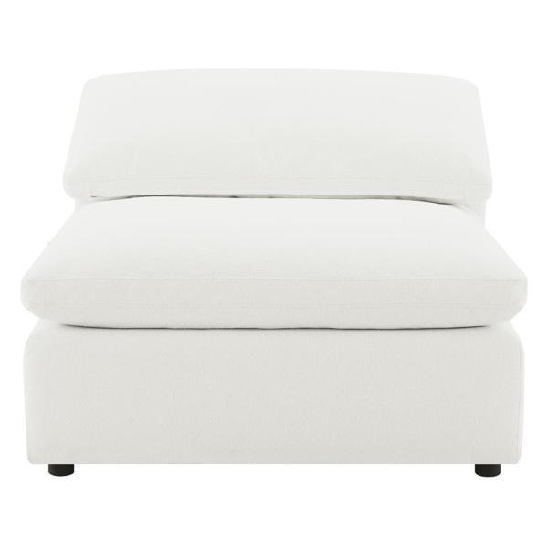 Raleigh Boucle Upholstered Armless Chair - Ivory 