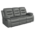 Nova Upholstered Padded Arm Sofa Set - Dark Grey - 3-Piece