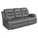 Nova Upholstered Padded Arm Sofa Set - Dark Grey - 3-Piece - COA5364