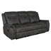 Lawrence Upholstered Padded Arm Reclining Sofa - Charcoal