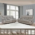 Greer Upholstered Reclining Sofa Set - Taupe - 2-Piece