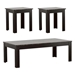 Rhodes Faux Marble Top Coffee Table Set - Grey - Black Finish Legs - 3-Piece - COA5550